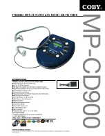 Предварительный просмотр 1 страницы Coby COBY MP-CD900 Specifications