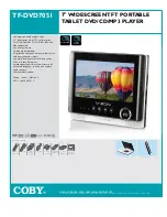 Предварительный просмотр 1 страницы Coby COBY TF-DVD7051 Specifications