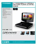 Coby COBY TF-DVD8503 Specifications предпросмотр