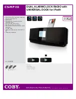 Preview for 1 page of Coby CS-MP155 Specifications