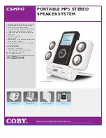 Preview for 1 page of Coby CS-MP47 Specifications