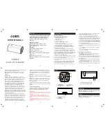 Preview for 1 page of Coby csbt22 User Manual