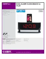 Coby CSMP162 - AM/FM Dual Alarm Clock/Radio Specification Sheet preview