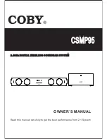 Coby CSMP95 Owner'S Manual предпросмотр