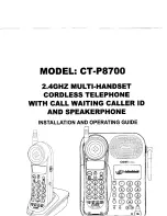 Coby CT-P8700 Installation And Operating Manual preview