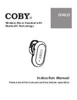 Preview for 1 page of Coby CV-M225 Instruction Manual