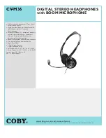 Coby CV M36 Specification Sheet preview