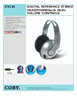 Preview for 1 page of Coby CV320 - CV 320 - Headphones Specification Sheet