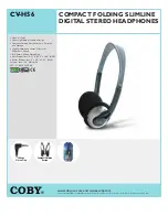 Coby CVH56 - CV H56 - Headphones Specification Sheet preview