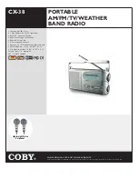 Coby CX 38 - Portable Radio Specifications preview