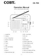 Preview for 1 page of Coby CX-788 Operation Manual