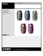 Coby CX-83 - Personal Radio Brochure preview