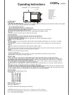 Coby CX-CB12 Operating Instructions preview