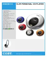 Preview for 1 page of Coby CX-CD114B Specifications