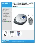 Preview for 1 page of Coby CX-CD1167 Specification Sheet