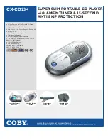 Предварительный просмотр 1 страницы Coby CX-CD234 Specifications