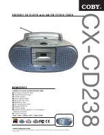 Coby CX-CD238 Datasheet preview