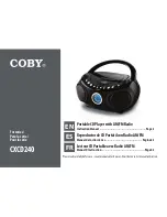 Coby CX-CD240 Instruction Manual предпросмотр