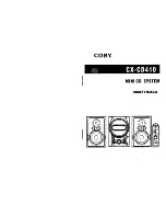 Coby CX-CD410 Owner'S Manual preview