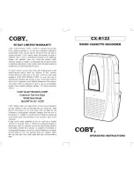 Preview for 1 page of Coby CX-R122 User Manual