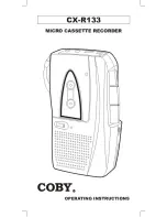 Предварительный просмотр 1 страницы Coby CX-R133 Operating Instructions Manual