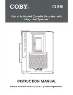 Coby CX-R60 - Cassette Recorder Instruction Manual preview