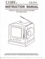 Предварительный просмотр 1 страницы Coby CX-TV1 Instruction Manual