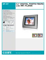 Coby DP-557 Specifications предпросмотр