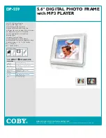 Предварительный просмотр 1 страницы Coby DP-559 Specifications