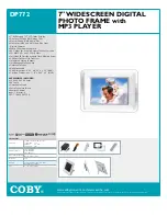 Coby DP-772 Specifications предпросмотр