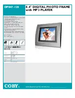 Предварительный просмотр 1 страницы Coby DP-847 Specifications