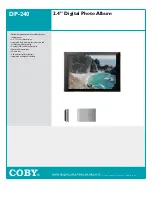 Coby DP240 - Digital Photo Frame Specifications предпросмотр