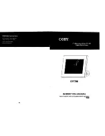 Coby DP700 Instruction Manual preview