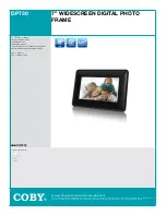 Предварительный просмотр 1 страницы Coby DP730 Brochure