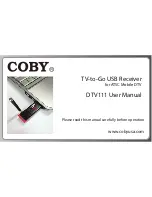 Coby DTV111 User Manual preview