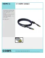 Preview for 1 page of Coby HDMI-12 Specifications