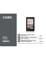 Preview for 1 page of Coby Kyros MID7012 Quick Start Manual