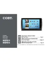 Coby Kyros MID7034 Series Quick Start Manual preview