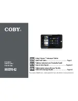 Предварительный просмотр 1 страницы Coby Kyros MID7042 User Manual