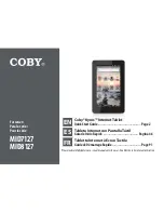 Preview for 1 page of Coby Kyros MID7127 Quick Start Manual