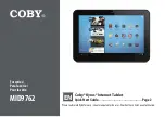 Preview for 1 page of Coby Kyros MID9762 Series Quick Start Manual