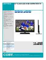 Coby LEDTV2235 Specifications preview