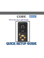 Coby MP-610 Quick Setup Manual предпросмотр