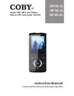 Coby MP-705 1GB Instruction Manual предпросмотр