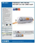 Предварительный просмотр 1 страницы Coby MP-C351 Specifications