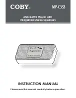 Предварительный просмотр 1 страницы Coby MP-C353 - 512 MB Digital Player Instruction Manual