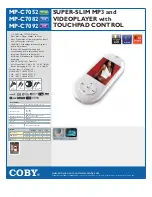 Coby MP-C7052 Specifications preview