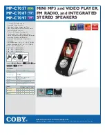 Coby MP-C7057 Specifications предпросмотр