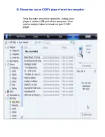 Preview for 9 page of Coby MP-C7082 - 1 GB Digital Player Setup Manual