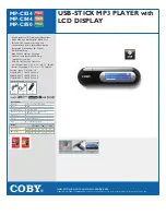 Coby MP-C834 Specifications предпросмотр